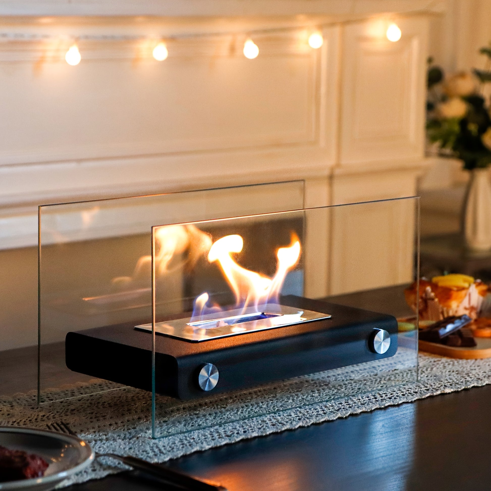 Cheminée de table rectangle